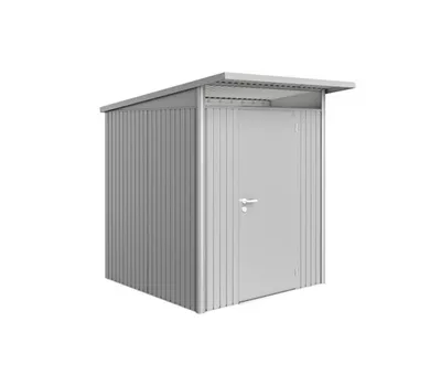 Abri de jardin AvantGarde T. A1 argent métallique, porte standard Abri de jardin AvantGarde T. A1 argent métallique, porte standard