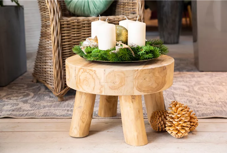 Wohnzimmerambiente mit Adentskranz Wohnzimmerambiente mit Adentskranz